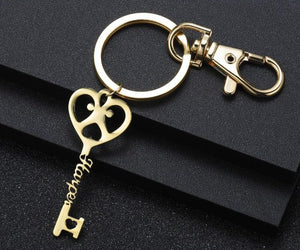 Personalized Heart Keychain