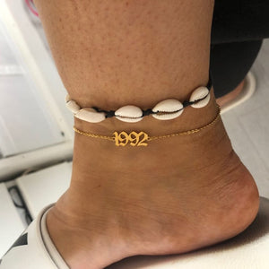 Birth Year Anklet Bracelet - Limitless Jewellery