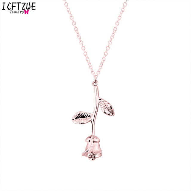 Rose Pendant Necklace 1 - Limitless Jewellery