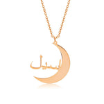 Personalized Arabic Moon Necklace - Limitless Jewellery