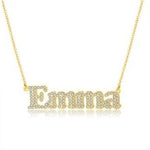 Personalized Iced Out Block Necklace - Limitless Jewellery