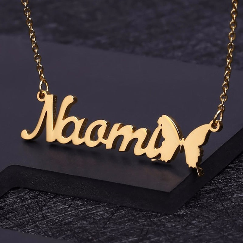 Personalized Butterfly Necklace