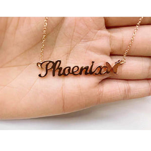 Personalized Butterfly Necklace