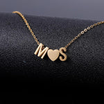 Heart Initial Necklace