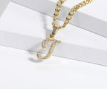 Icy A-Z Initial Necklace