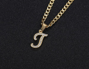 Icy A-Z Initial Necklace