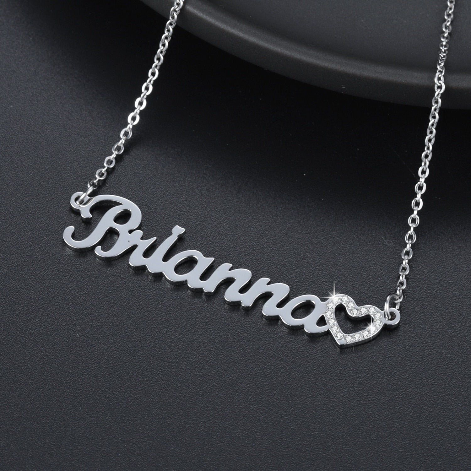 Personalized Iced Heart Necklace