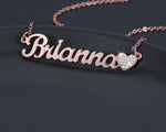 Personalized Iced Out Heart Necklace