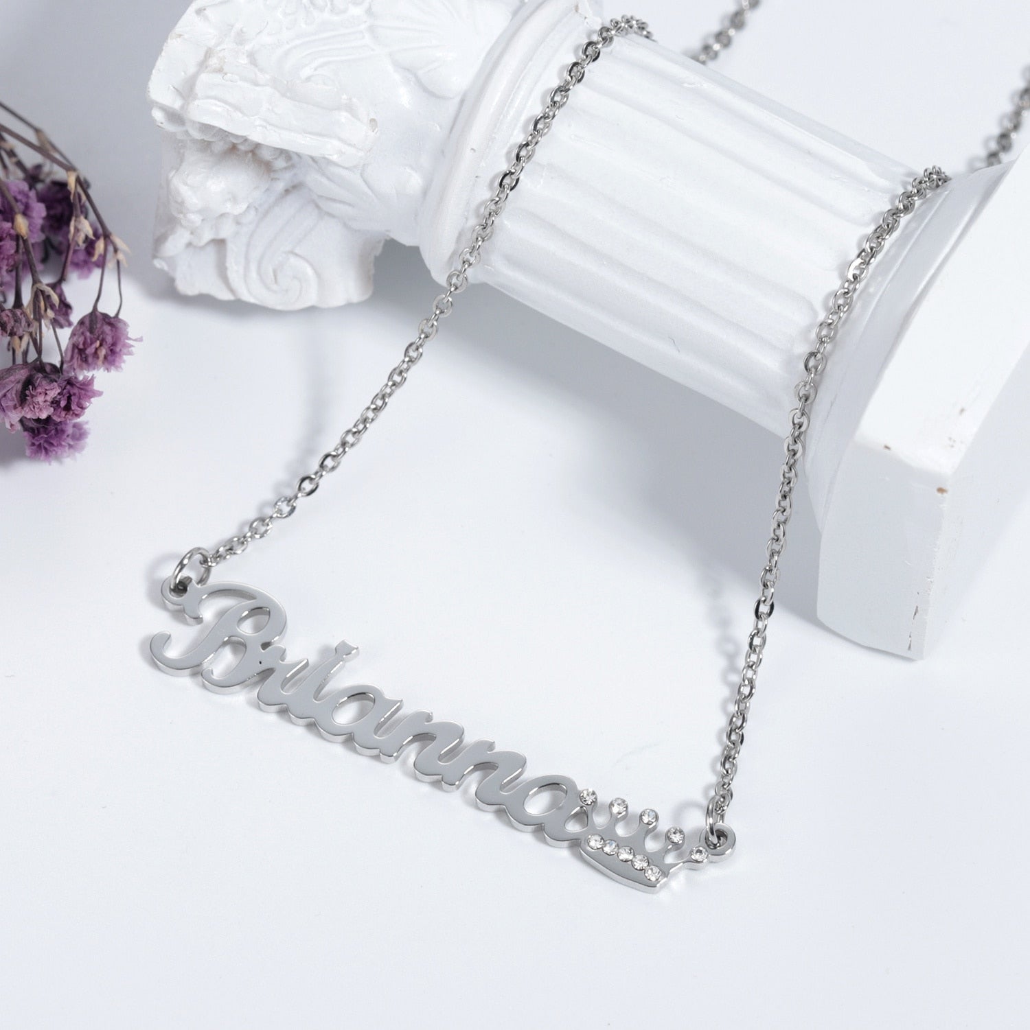 Personalized Iced Out Crown Necklace - Limitless Jewellery