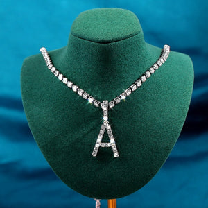 Icy Initial Cuban Necklace