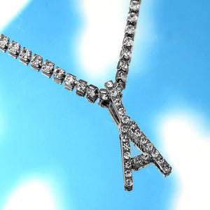 Icy Initial Cuban Necklace