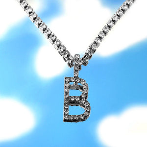 Icy Initial Cuban Necklace