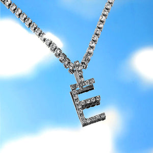 Icy Initial Cuban Necklace