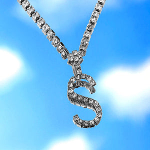 Icy Initial Cuban Necklace
