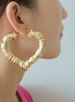 Personalized Heart Hoop Earrings