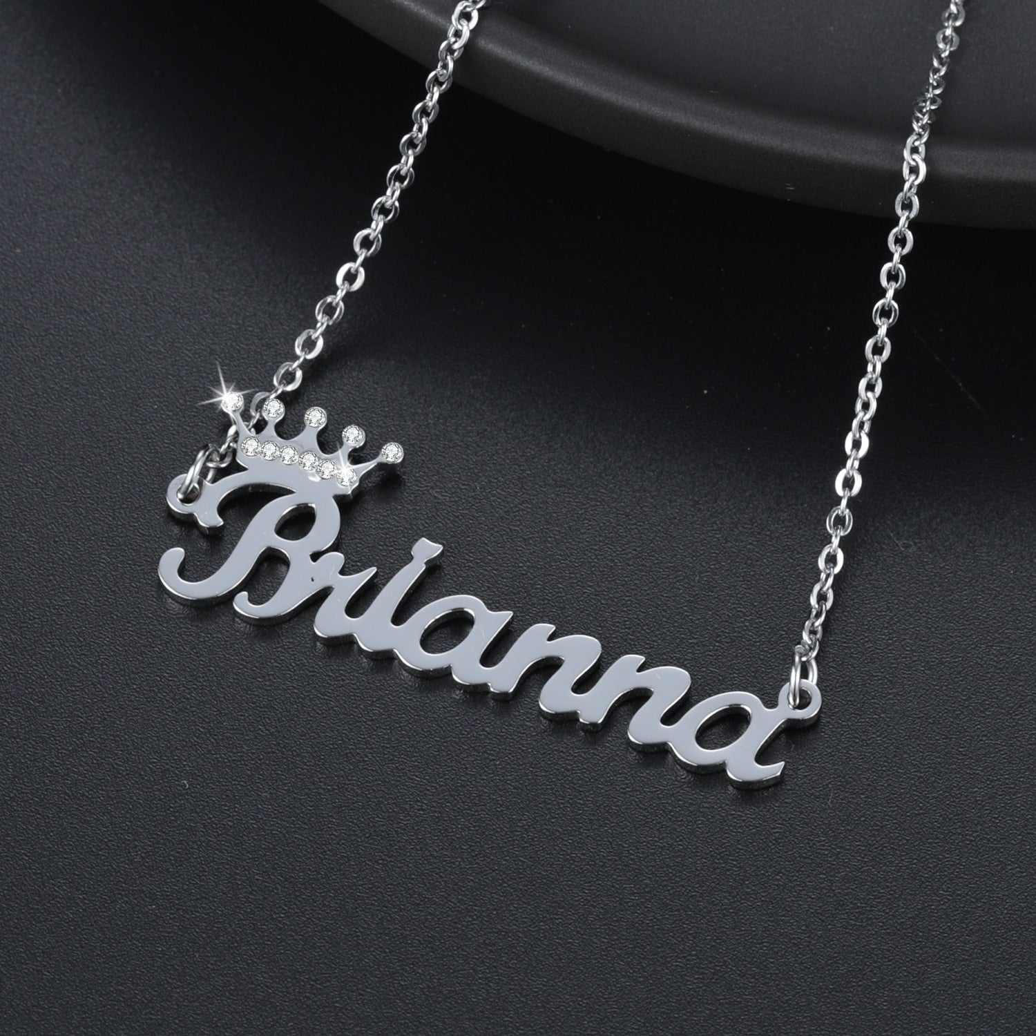 Personalized ICED Crown Name Necklace