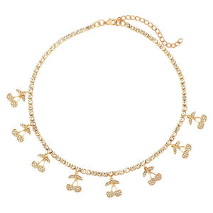 Butterfly Choker Tennis Chain Necklace
