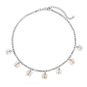 Butterfly Choker Tennis Chain Necklace