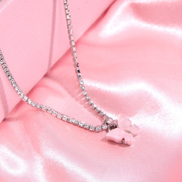 Butterfly Choker Tennis Chain Necklace