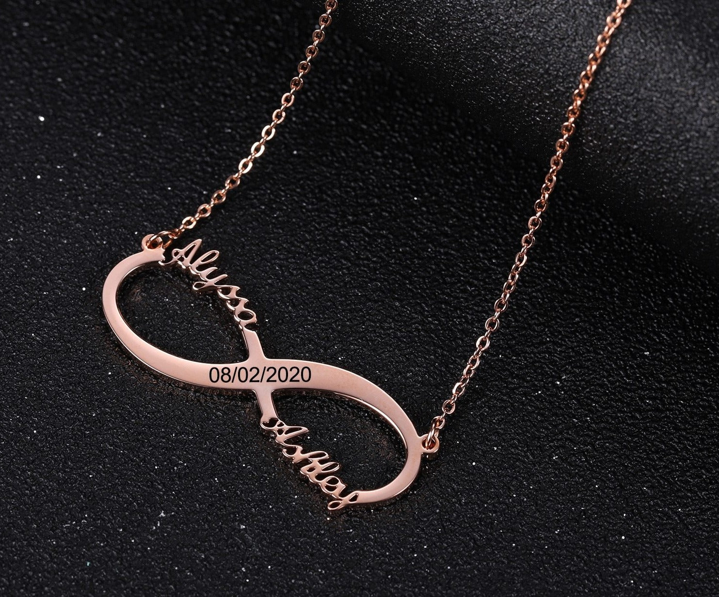 Personalized Date Infinity Necklace
