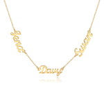 Personalized Three Names Necklace
