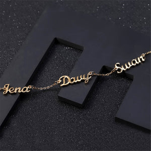 Personalized Three Names Necklace