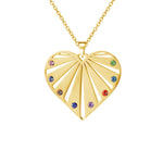 Personalized Heart Birthstone Necklace