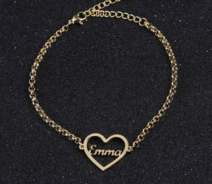 Personalized Heart Bracelet