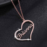Personalized Iced Out Heart Name Necklace