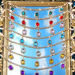 Iced Out Crystal Square Tennis Chain Necklace