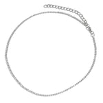 Iced Out Crystal Square Tennis Chain Necklace