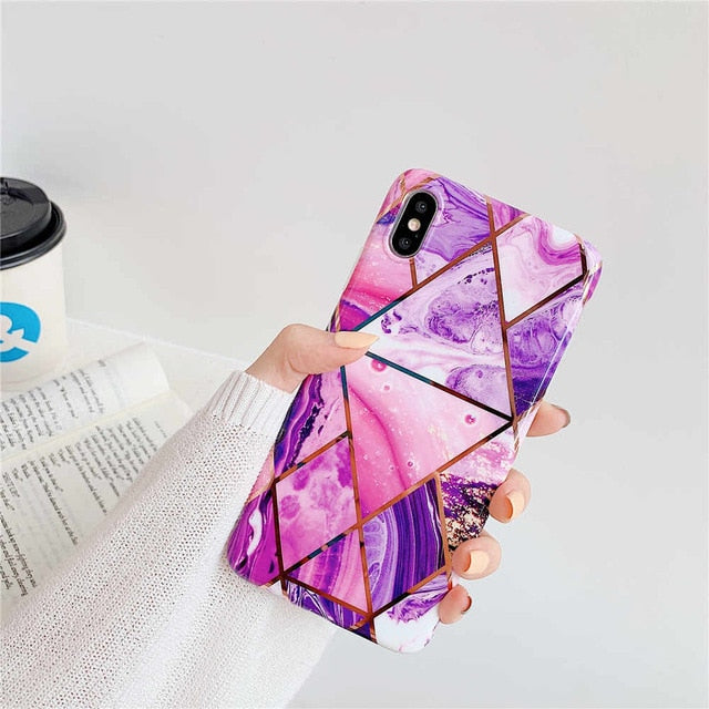 Purple Marble Iphone Case