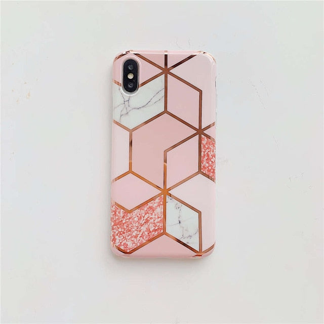 Pink Marble Iphone Case