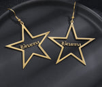 Personalized Star Name Earrings