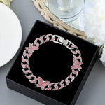 Butterfly Cuban Anklet Bracelet