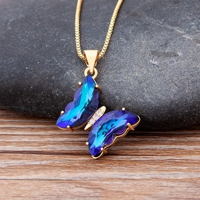 Butterfly Crystal Necklace