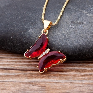 Butterfly Crystal Necklace