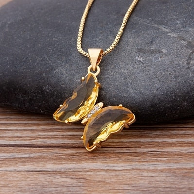 Butterfly Crystal Necklace