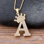 Crown Initial Necklace