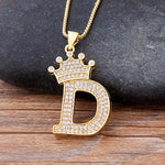 Crown Initial Necklace