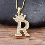 Crown Initial Necklace