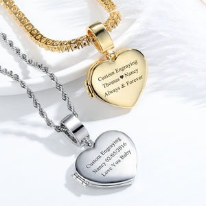 Customized Photo Heart Necklace