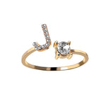 Iced Initial Ring