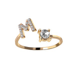 Iced Initial Ring