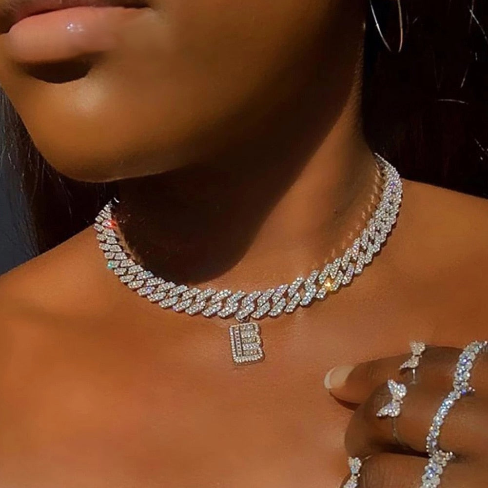 Initial Cuban Chain Necklace
