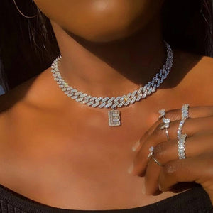 Initial Cuban Chain Necklace