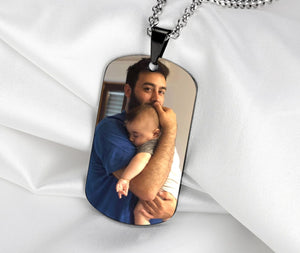 Personalized Picture Army Tag Necklace