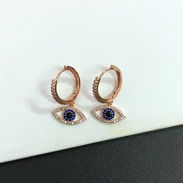 Evil Eye Drop Earrings