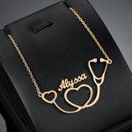 Personalized Heart Stethoscope Necklace