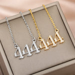 Iced Angel Number Necklace